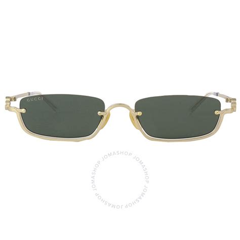 Gucci Green Rectangular Unisex Sunglasses 